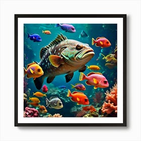 Fishes In The Sea Art Print