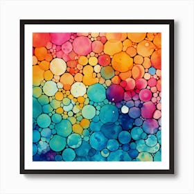 Watercolor Bubbles Art Print