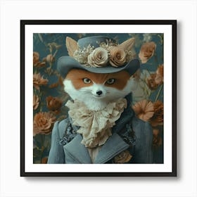 Victorian Fox Art 1 Art Print