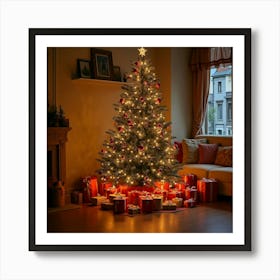 Asm Decorated Christmas Tree With Lots Of Presents 2c348a20 185f 4355 8cc6 57f42d1abe6d Art Print