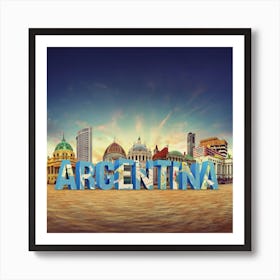 Argentina Cityscape Art Print