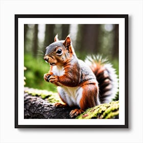 Squirrel In The Forest 113 Art Print