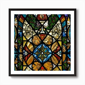 Picture of medieval stained glass windows 1 Art Print