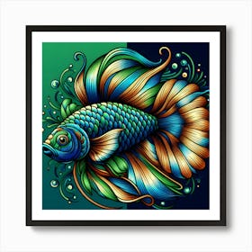 Betta Fish Art Print