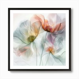 Pastel X Ray Icm Flowers 7 1 Póster