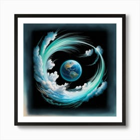 Earth In The Clouds Art Print