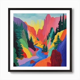 Colourful Abstract Sequoia National Park Usa 5 Art Print