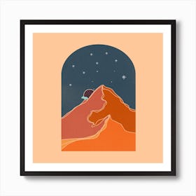 Mountain Stars Art Print