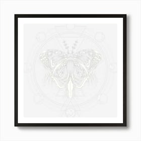 Moon Phases Moth Blackcraft Clothing Gift Art Print