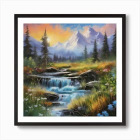 Mountain Stream 2 Art Print