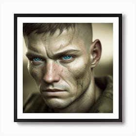 Soldier With Blue Eyes Art Print