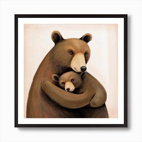 Mama Bear Hug Love Print Art Capture The Warmth Of Motherhood With Our Mama Bear Hug Love Print Art! This Endearing Portrait Features A Cuddly Mama Bear Enveloping Her Cub In A Tight Art Print