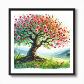 Cherry Blossom Tree 1 Art Print