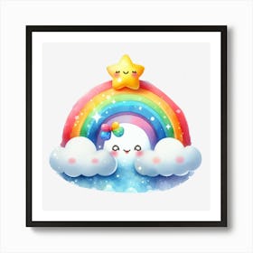 Rainbow And Clouds 1 Poster