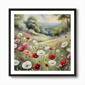 Ethereal Wildflower Garden Art Print