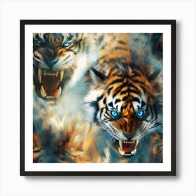 Brown Tiger Art Print