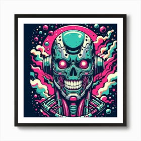 Psychedelic Skull 1 Art Print