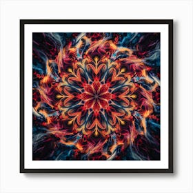 Abstract Psychedelic Mandala Art Print