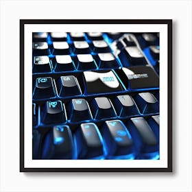 Neon keybord Art Print