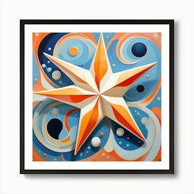 Abstract modernist starfish Art Print
