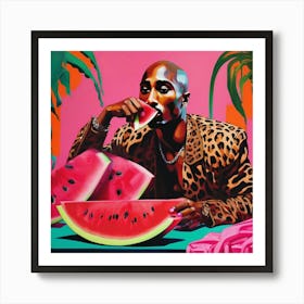 Tupac watermelon Art Print