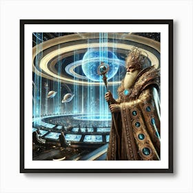 A Highly Detailed Science Fiction Illustration Dep Art Print