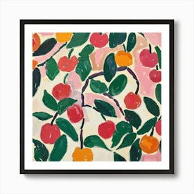 Summer Cherries Painting Matisse Style 7 Art Print