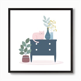 Cat Nap Art Print