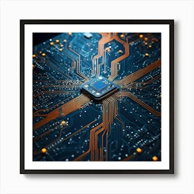 Close Up Of Electronic Circuit Board 5 Art Print