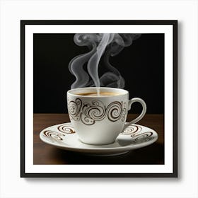 Coffee Cup With Steam 18 Art Print