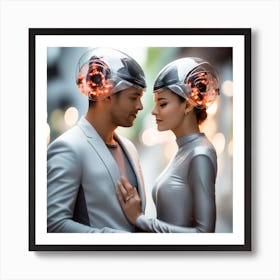 Futuristic Couple 142 Art Print