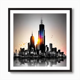 Chicago Skyline 3 Art Print