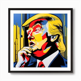 Glitchy Trump Art Print