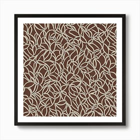 Brown Leaves, A Seamless Pattern, Flat Art,190 Poster