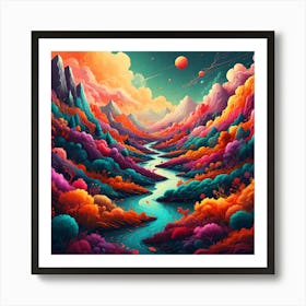 River In The Sky Art Print