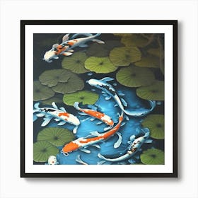 Koi Pond Art Print