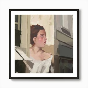 Portrait Of A Mural of A Girl Contemporary Portrait Realism Art Print