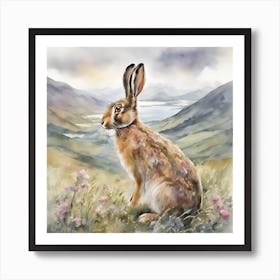 Hare Scotland 1 Art Print
