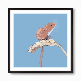 Harvey Mouse On A Stalk Of Wheat  Art Print