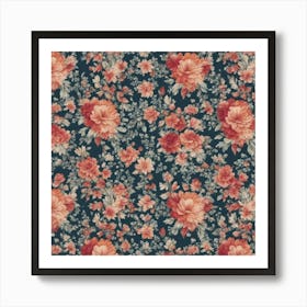 Fabrics With Floral Pattern Background 855415581 Art Print