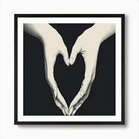 A Heart Formed By Two Hands art print 2 Art Print