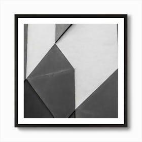 Firefly Abstract Geometry Of Black And White Wall Background; Textured Backdrop 53491 Art Print
