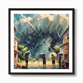 Mastering Musical Resilience Rehearsing Amidst a Storm's Chaos Art Print