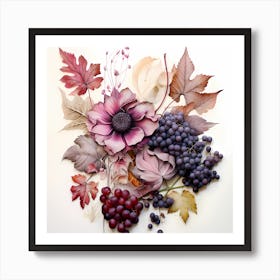 Autumn Flowers 1 Art Print