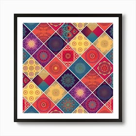 Patchwork Pattern Art Print