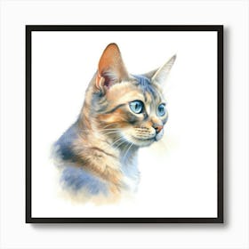 Mandalay Cat Portrait 3 Art Print