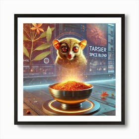 Tarsier Spice Blend Scifi Art Print