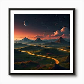 Landscape Painting 2 Art Print