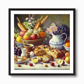 Breakfast At The Table Art Print