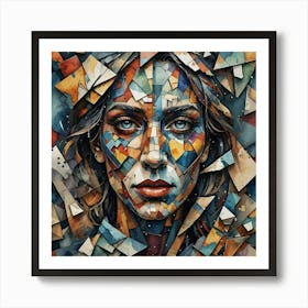 Abstract Portrait Of A Woman 3 Art Print